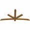 Ekena Millwork Alberta Rough Sawn Timber Gable Bracket, Western Red Cedar, 72"W x 36"H x 2"D x 4"F, 12/12 Pitch GBW072X36X0204ALB00RWR - alternate 5